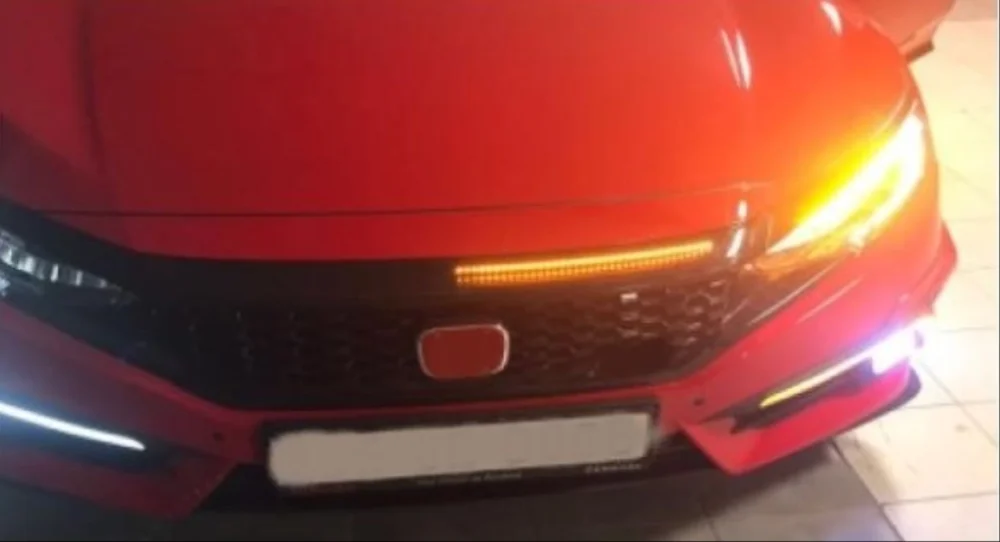 Honda Civic Uyumlu Fc5 2016-2020 Ön Panjur Ledi