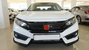 Honda Civic Uyumlu Fc5 2016-2020 Çıkıntılı Ön Flap Piano Black Dizayn B - Görsel 3
