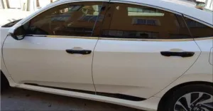 Honda Civic Uyumlu Fc5 2016-2020 Kapı Direk Kaplama Piano Black - Görsel 4