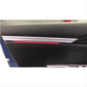 Honda Civic Uyumlu Fc5 2016-2020 Kapı İç Çıta Ambians 2 Parça Kırmızı thumb 2