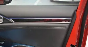 Honda Civic Uyumlu Fc5 2016-2020 İç Konsol Kaplaması Füme 9 Parça thumb 3