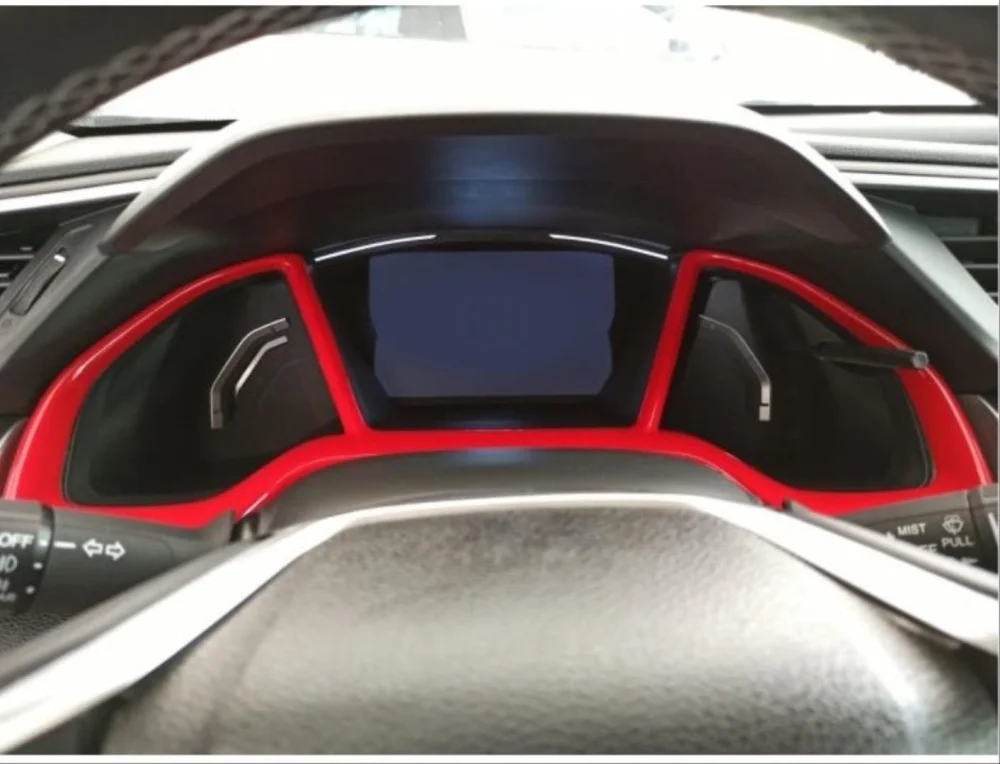 Drs Tuning Honda Civic Uyumlu Fc5 2016-2020 Gösterge Kaplama Kırmızı