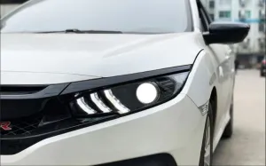 Honda Civic Uyumlu Fc5 2016-2021 Animasyonlu Mustang Dizayn LED Far Takımı (Tunıng)DRS Tuning kalitesiyle tanışın! Özel olarak Honda  model araçlar için üretile