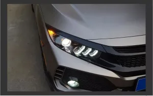 Honda Civic Uyumlu Fc5 2016-2021 Animasyonlu Mustang Dizayn LED Far Takımı (Tunıng) thumb 3