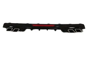Honda Civic Uyumlu Fc5 2016-2020 Difüzör Kare Egzoz Piano Black