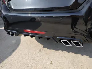 Honda Civic Uyumlu Fc5 2016-2020 Difüzör Kare Egzoz Piano Black - Görsel 4