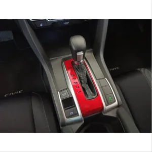 Honda Civic Uyumlu Fc5 2016-2020 Otomatik Vites Kaplama- Kırmızı P-R-N-D-S-L thumb 4