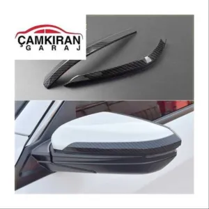 Honda Civic Uyumlu Fc5 2016-2020 Ayna Çıtası Karbon - Görsel 2