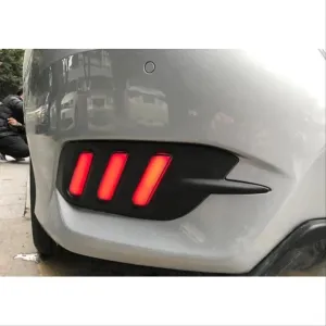Honda Civic Uyumlu Fc5 2016-2020 Arka Sis 3 Cızgı Kırmızı thumb 4