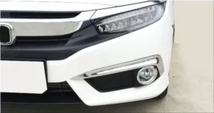 Honda Civic Uyumlu Fc5 2016-2019 Ön Sis Kası Ve Halka Kaplaması Nikelaj thumb 3