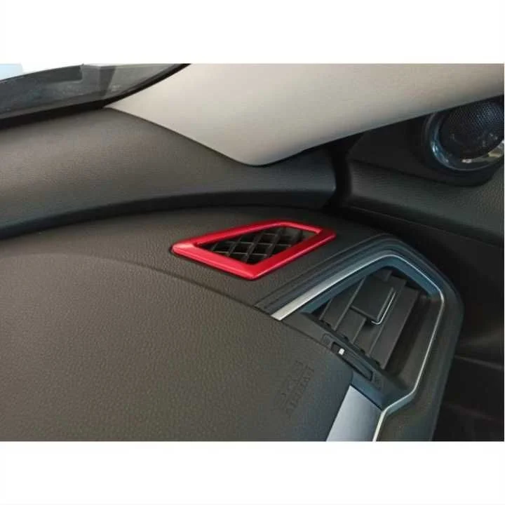 Honda Civic Uyumlu Fc5 2016-2020 Hava Menfez Kaplama 2 Parça - Kırmızı