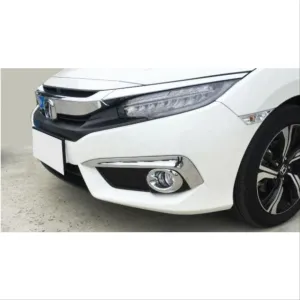 Honda Civic Uyumlu Fc5 2016-2020 Ön Sis Halka Kaplama - Krom thumb 3