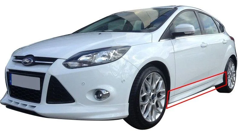 Focus Uyumlu 3 Hatchback - Sedan (2012 - 2015) Yan Marşpiyel Seti (Plastik)