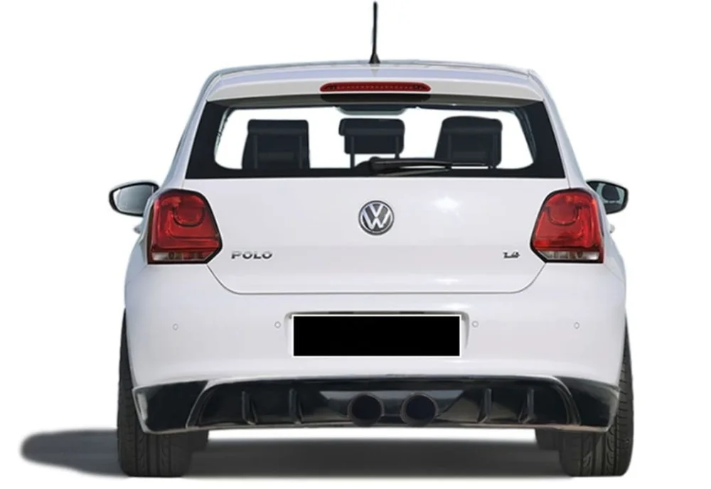 Volkswagen Polo Uyumlu 6R (2010-2017) R400 Style Arka Tampon Eki - Difüzör (Plastik)