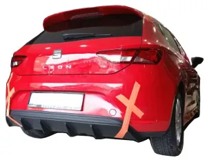 Seat Leon 2012-2020 (5F) uyumlu Mk3 5F (2013-2016) Style Custom Arka Tampon Eki - Difüzör (Plastik) modelleri Oto Aksesuar Shop'de. Kaliteli malzeme, hızlı