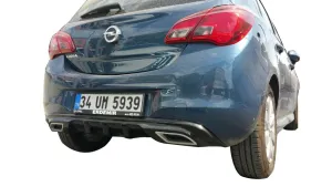 Opel Corsa 2006-2014 (D) uyumlu E (2014-Sonrası) Egzoz Görünümlü Arka Tampon Eki - Difüzör (Plastik) modelleri Oto Aksesuar Shop'de. Kaliteli malzeme, hızlı