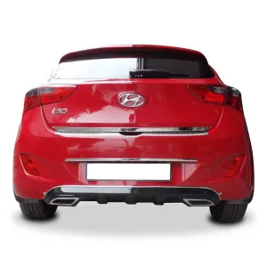 Hyundai İ30 Gd Uyumlu (2011-2016) Egzoz Görünümlü Arka Tampon Eki - Difüzör (Plastik)