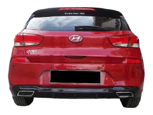 Hyundai İ30 Pd Uyumlu (2017-2018) Arka Tampon - Difüzör (Plastik)