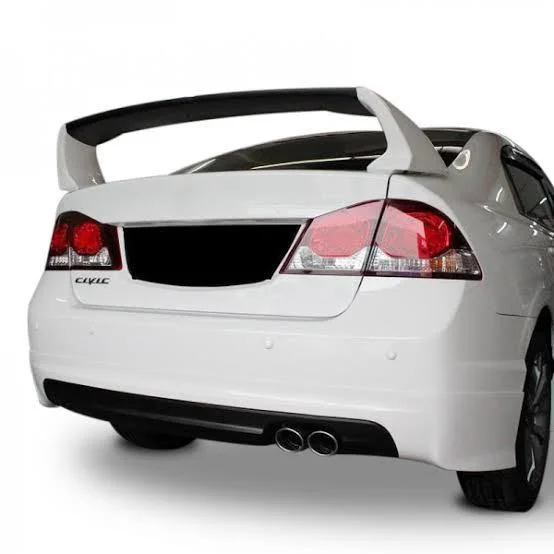 Honda Civic Uyumlu Fd6 (2006-2011) Mugen Arka Tampon Eki - Difüzör (Plastik)