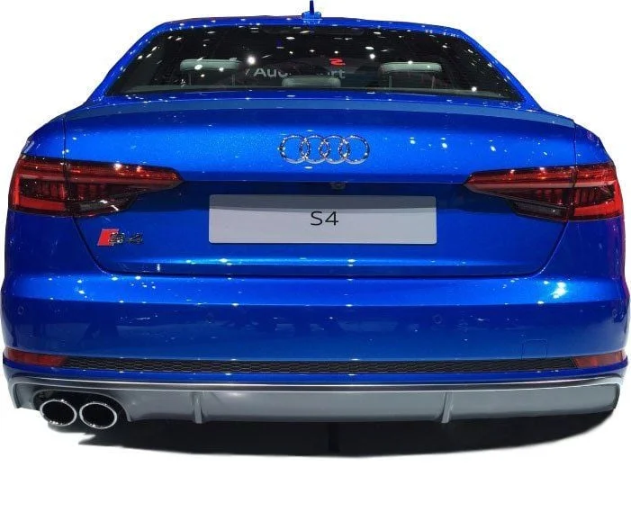 Drs Tuning Audi A4 Uyumlu B9 2016 Sonrası S4 Soldan Çift Çıkış Arka Tampon Eki - Difüzör (Plastik)