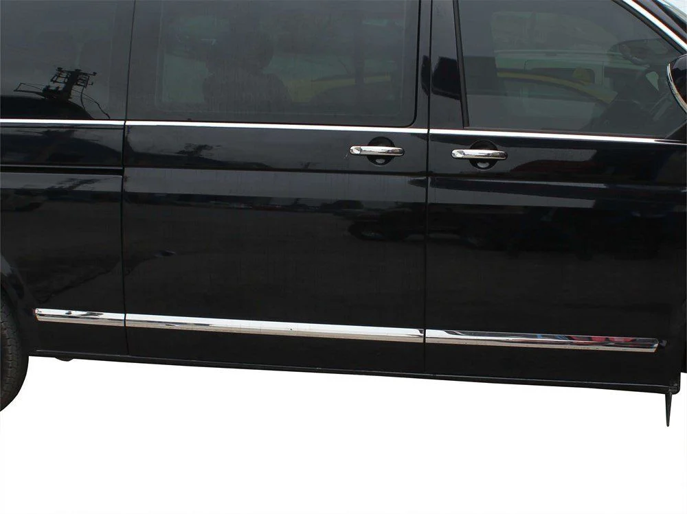 Volkswagen Transporter Uyumlu T6.1 Yan Kapı Çıtası 5 Parça. Krom 2020 Ve Sonrası