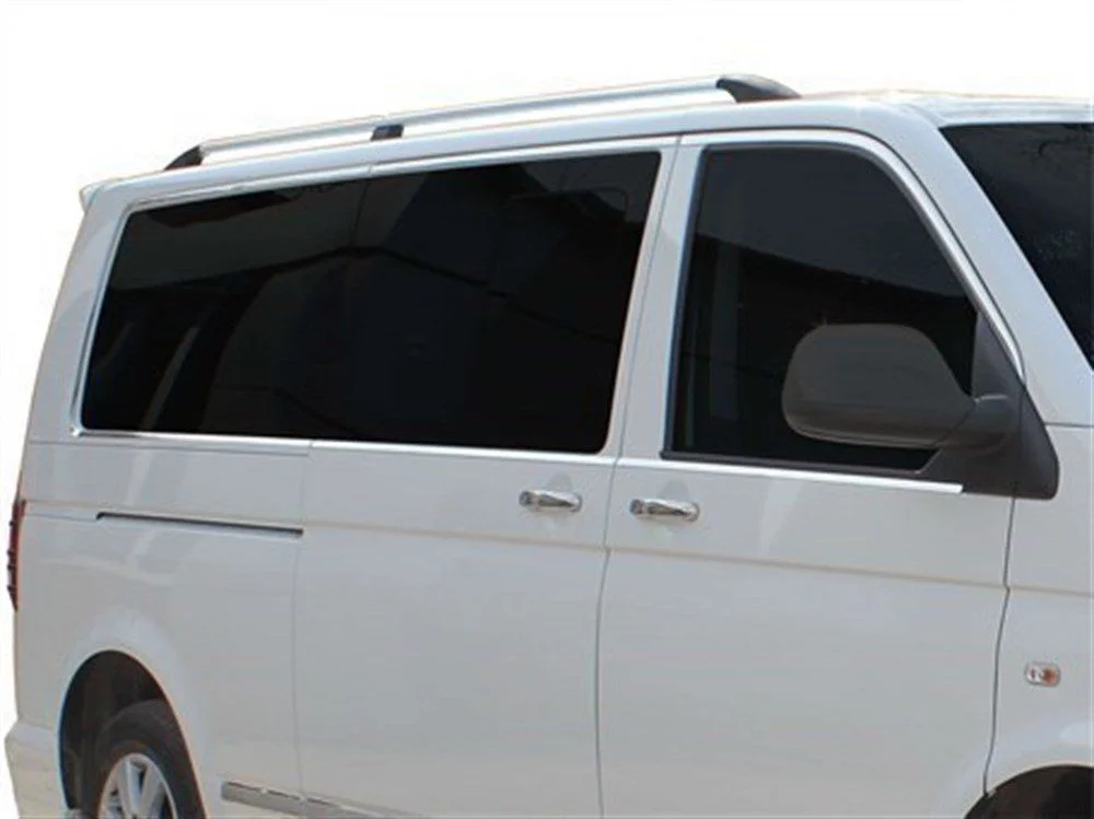 Volkswagen Caravelle Uyumlu T6 Cam Çerçevesi 14 Parça Krom (K.Ş) Çift Sürgü 2015 Ve Sonrası