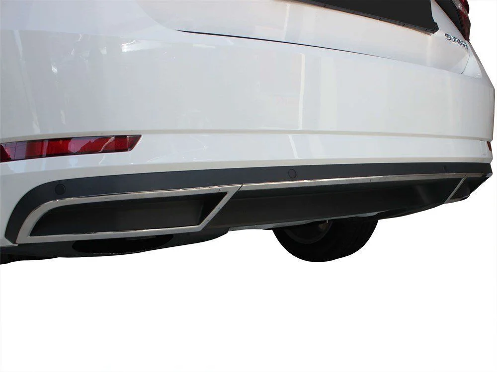 Skoda Super Uyumlu B8 Egzoz Çıkışı 3 Parça Krom 2015 Ve Sonrası