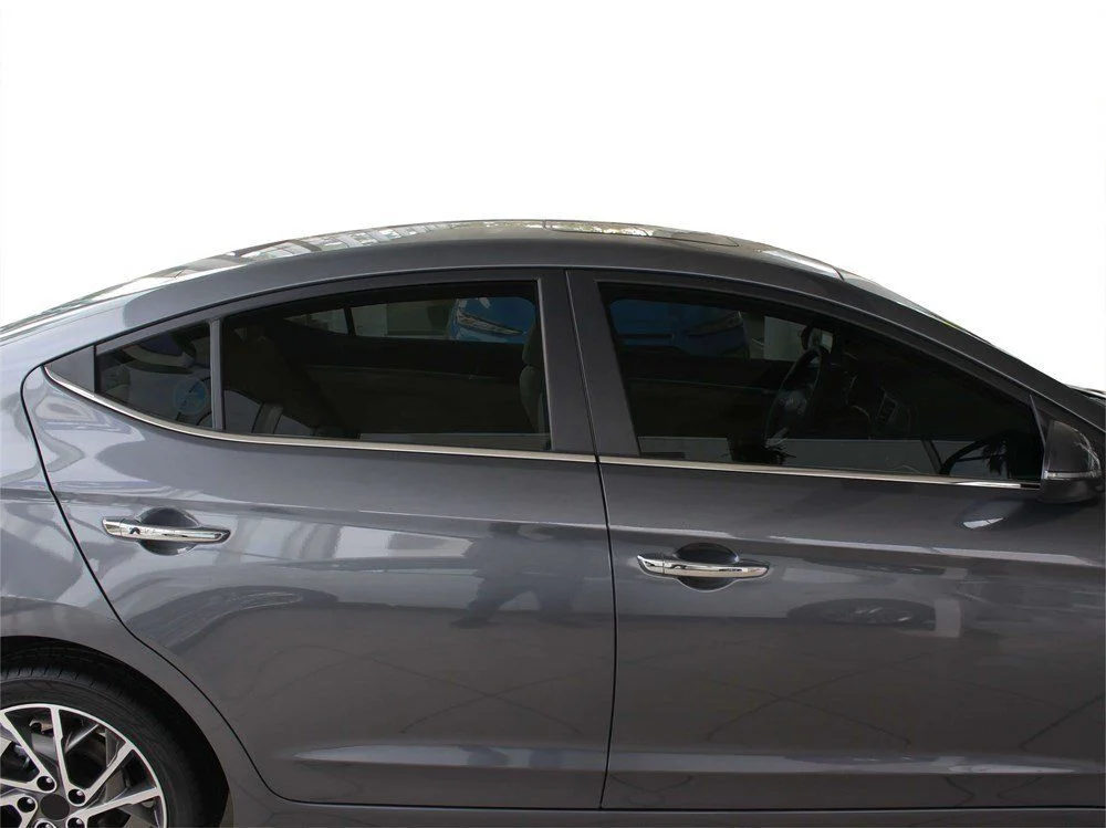 Hyundai Elantra Uyumlu 6 Cam Çıtası 4  Parça Krom 2016 Ve Sonrası