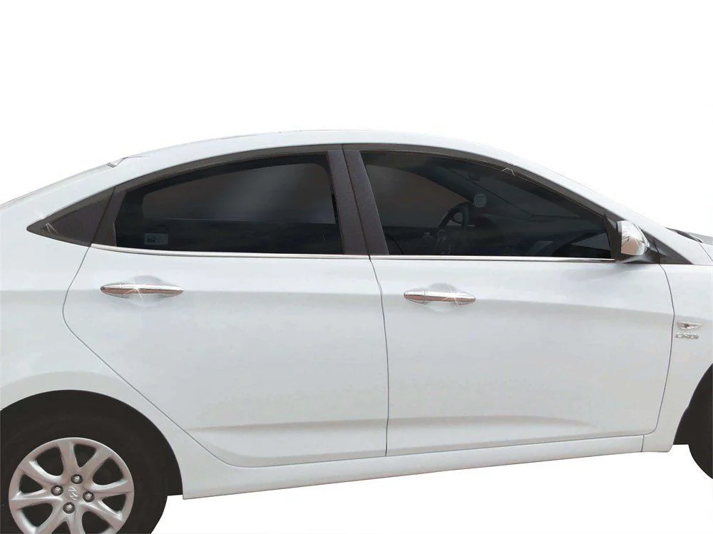 Hyundai Accent Uyumlu Blue Rb Cam Çıtası 4 Parça  Krom 2011 Ve Sonrası
