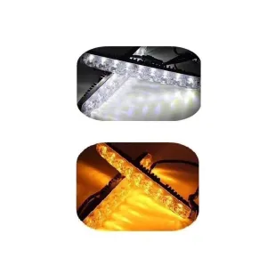 Kayar Sinyalli Gündüz Ledi 2X6 36W Turuncu/Beyaz / Laam316 - Görsel 2