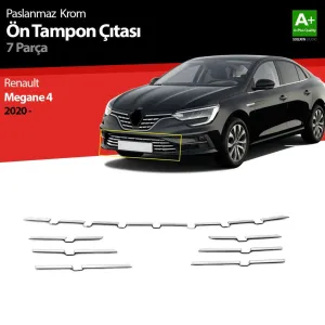 Drs Tuning Renault Megane 4 Krom Ön Tampon Çıtası 7 Prç. 2020 Üzeri