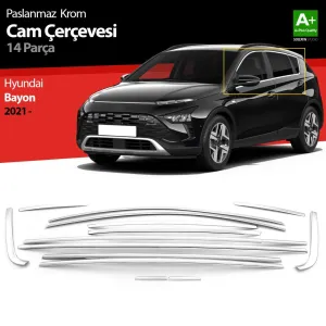 S-Dizayn Hyundai Bayon Krom Cam Çerçevesi 14 Prç. 2021 Üzeri A+ KaliteAraca &Ouml;zel Krom Aksesuar
&Uuml;r&uuml;n &Ouml;zellikleri:Krom &uuml;r&uuml;nler ara&c