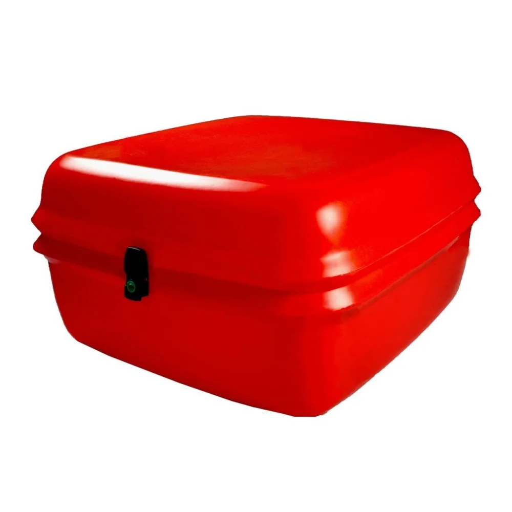 Motosiklet Servis Uyumlu Çantası Midi Box Kırmızı 110 Litre, Kilitli, Kaldıraç Pe