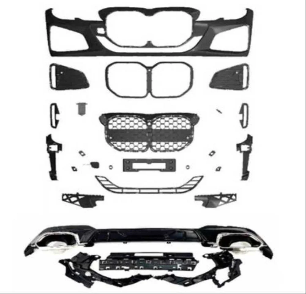 Bmw 3 Uyumlu Serisi G20 İçin G22 Dönüşüm Body Kit (Piano Black Çerçeveli)