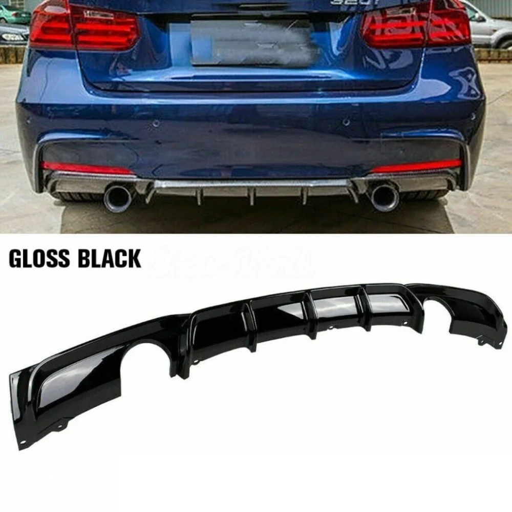 Bmw F30 Uyumlu (2012-2018) M Performance Sağ Sol Tek Çıkış Difüzör (Parlak Siyah)