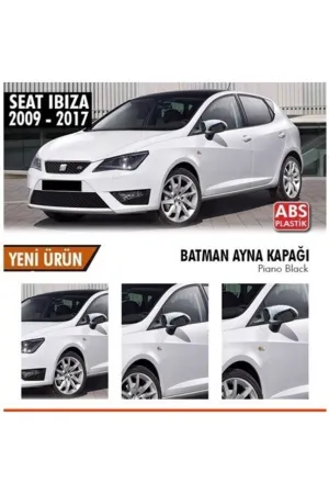 Seat İbiza Uyumlu Mk4 (2009-2017) Batman Yarasa Ayna Kapağı (Piano Black)
