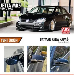 Drs Tuning Jetta Uyumlu Mk5 (2005-2010) Batman Yarasa Ayna Kapağı (Parlak Siyah)