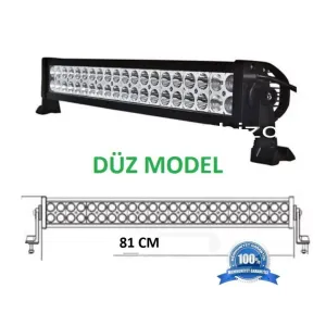 Off Road Uyumlu Led Bar Düz Model Çift Sıra Led 180 At 81 Cm 60 Led
