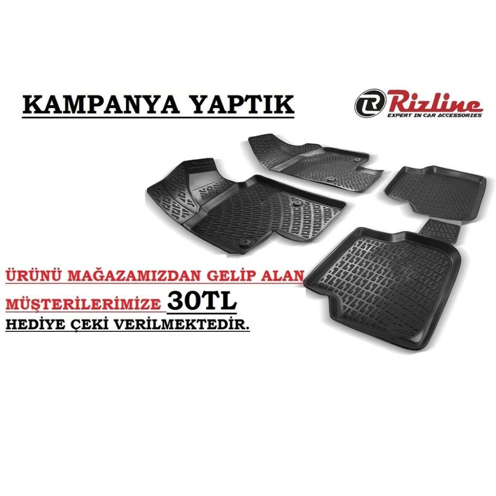 Drs Tuning Amarok Uyumlu 2010 Sonrası 3D Havuzlu Paspas Orjinal Rizline