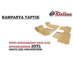 Connect Uyumlu 2013 Sonrası 3D Havuzlu Bej Paspas Orjinal Rizline