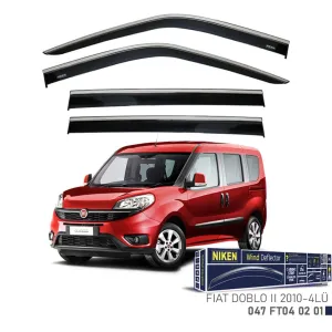 Fiat Uyumlu Doblo 2 -2010 Kromlu Cam Rüzgarlığı 4Lü