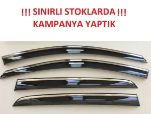 Fiat Uyumlu Doblo 2 -2010 Kromlu Cam Rüzgarlığı 4Lü - Görsel 2