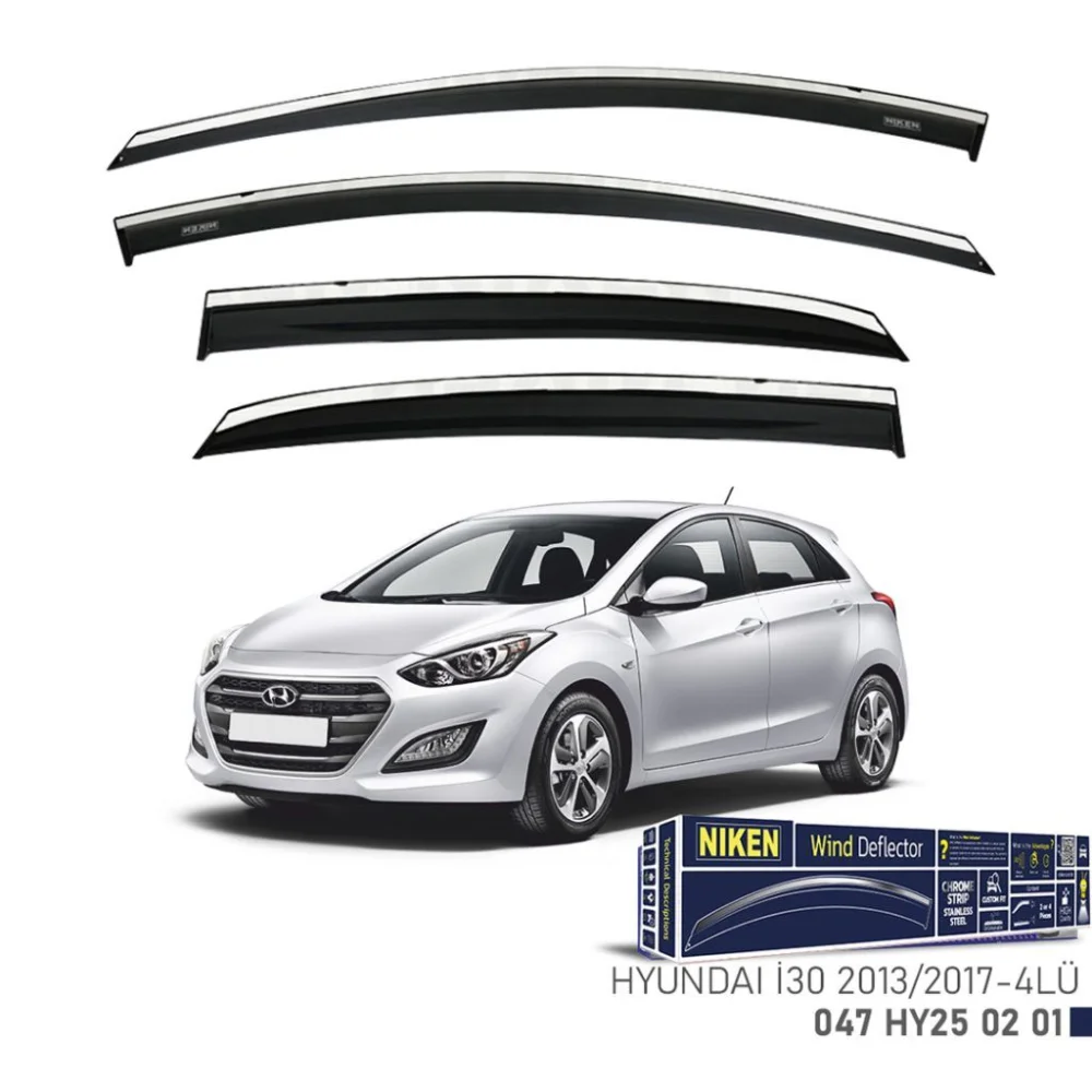 Hyundai Uyumlu I30 Kromlu Cam Rüzgarlığı 2013 - 2017