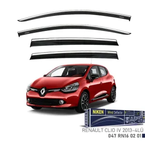 Niken Renault Uyumlu Clio 4 Kromlu 4'Lü Cam Rüzgarlığı Seti 2013-2019 thumb 1