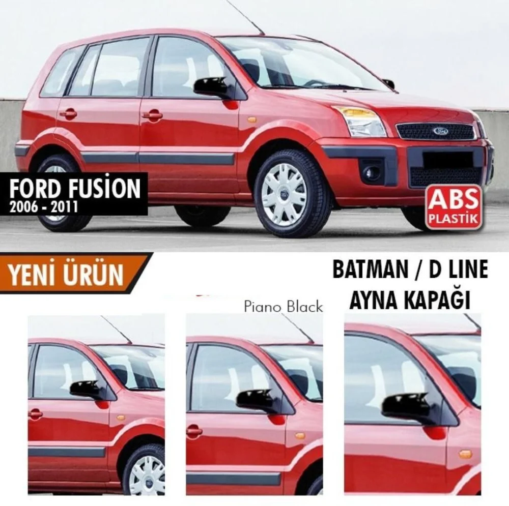 Fusion Uyumlu (2006-2011) Batman Yarasa Ayna Kapağı (Parlak Siyah)