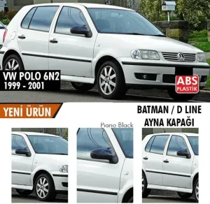 Uyumlu 6N2 (1999-2001) Batman Yarasa Ayna Kapağı (Parlak Siyah)