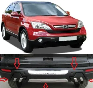 Honda Crv Uyumlu 2007 2011 Arka Tampon Koruyucu Koruma DifüzörDRS Tuning kalitesiyle tanışın! Özel olarak Honda  model araçlar için üretilen bu ürün, otomobilin
