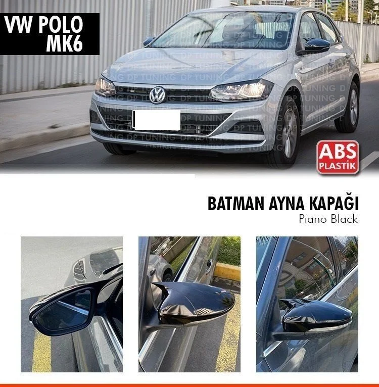 Drs Tuning Polo Mk6 2017 Sonrası Batman Yarasa Ayna Kapağı (Parlak Siyah)