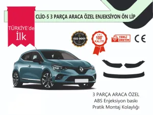 Renault Clio 2019-2023 (BJA) uyumlu 5 Ön Tampon Eki Custom Ön Lip 3 Parça Plastik Ürün modelleri Oto Aksesuar Shop'de. Kaliteli malzeme, hızlı kargo ve güvenli