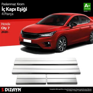 S-Dizayn Honda City Krom İç Kapı Eşiği 4 Prç. 2020 ÜzeriAraca &Ouml;zel Krom Aksesuar&Uuml;r&uuml;n &Ouml;zellikleri:Krom &uuml;r&uuml;nler ara&ccedil; &uuml;ze